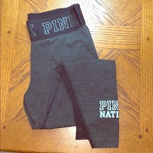 Pink leggings charcoal grey color